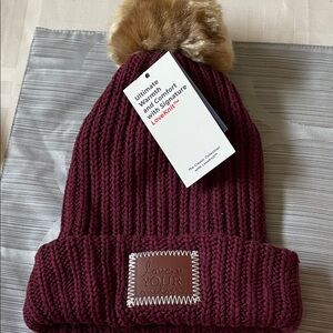 NWT Love Your Melon Maroon Knit Beanie